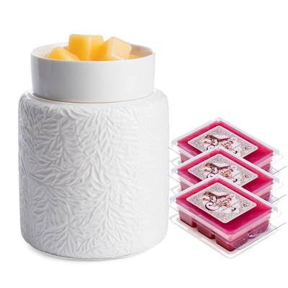 BOTANICAL  Illumination Fragrance Warmer Gift Set with 3 Courtneys Wax Melts - STRAWBERRY-VANILLA