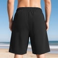 thumbnail image 5 of EOYWHK Mens Shorts Quick Dry with Pockets Elastic Waist Drawstring Sports Shorts for Men Soft Lightweight Breathable Casual Activewear Black, Size L, 5 of 9