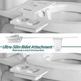 thumbnail image 4 of Bidet Attachment, Non-Electric Cold Water Bidet Toilet Seat Attachment with Pressure Controls, Retractable Self-Cleaning Dual Nozzles for Frontal & Rear Wash - Black, 4 of 8