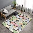 thumbnail image 2 of Area Rugs For Living Room Decor - Color Envelope Pattern Anti Slip Throw Washable Rugs 3x5 For Bedroom, Soft Indoor Carpet For Bedroom Living Room 60x39In, 2 of 5