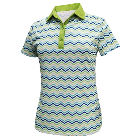 Monterey Club Women's Layla Print Golf Polo Shirt #2396