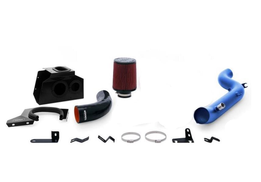 2.5-3.0/" UNIVERSAL COLD AIR Intake INDUCTION HOSE KIT System Narrow Filter BLUE