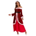thumbnail image 1 of FYEGRE Robe Tunique Élégante pour Femme Imprimée pour Fête, Célébrations de Noël Festives et Rouge m, 1 of 9
