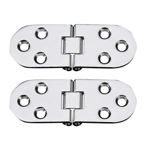 2 bisagras abatibles de borde redondo que reemplazan las bisagras de gabinete de aleación de zinc de 180 grados 8cm x 3cm x 024cm