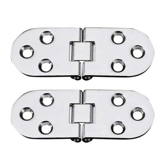 DOLITY 2 pieces folding hinges, edge hinges, replace 180 degree cabinet hinges, folding 8cmx3cmx0.24cm