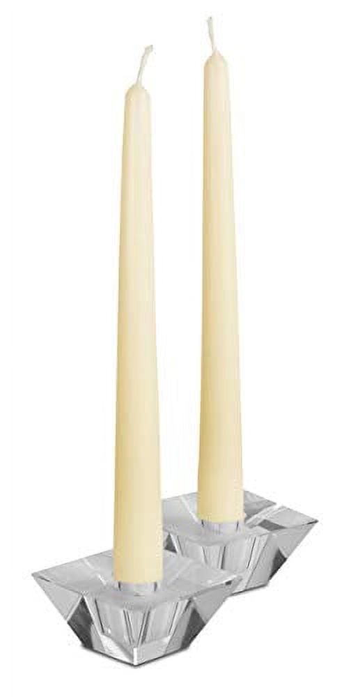 Hyoola Bulk 10" Wool White Dripless European Made Taper Candles, Unscented Paraffin Wax with Cotton Wicks, 96 Pack