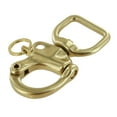 thumbnail image 3 of C5102 1" Natural Brass, Quick Release Snap Shackle, Flat Base, w/ 1/2" B2020 Key Ring, Solid Brass, 3 of 6