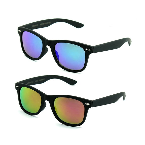 Newbee Fashion - Kids 80's Classic Vintage Retro Style Mirrored Lens Camo Design Fashion Sunglasses Camouflage