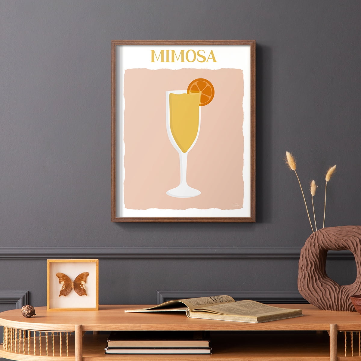 Mimosa in Brown Solid Wood 8 x 10 Framed Print