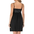 thumbnail image 4 of HUJlwoi Chemise de Nuit Sans Manches pour Femmes en Modal Babydoll Robe de Nuit Douce avec Dentelle Bretelles Réglables Robe d'Été, 4 of 4