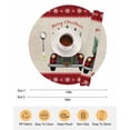 thumbnail image 6 of 15 Inch Round Placemats Set of 6, Christmas Truck Non Slip Heat Insulation PP Table Mats, Winter Pine Tree Xmas Snowflake Plaid on Linen Washable Place Mats for Kitchen Dining Party Table Decor, 6 of 7