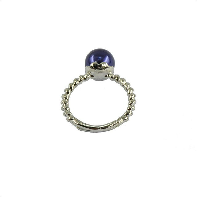 de Copa de Bisel Apilable frágil Y Ajuste Perla de Concha Azul real