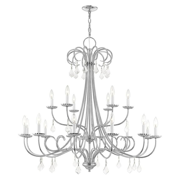 Livex Lighting Daphne 18 Light Foyer Chandelier in Polished Chrome