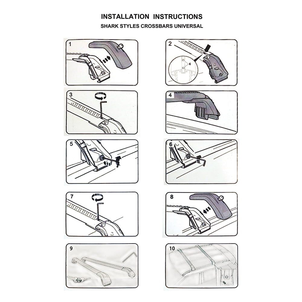 Buy ECCPP Roof Rack Crossbars Compatible for Mitsubishi Outlander 2013