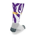 thumbnail image 2 of Men's ISlide White LSU Tigers Tiger Stripe Sock & Slide Bundle, 2 of 2