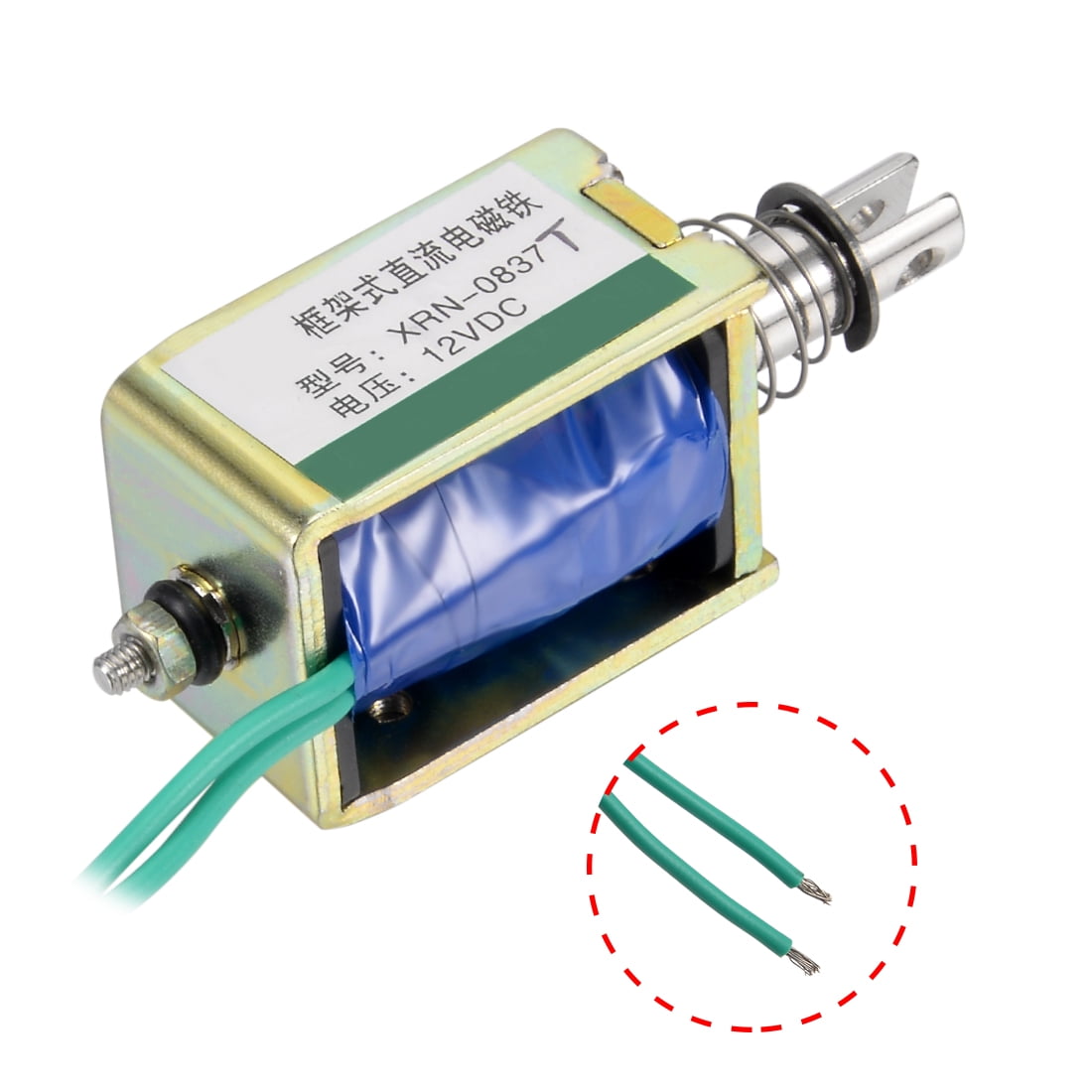 Unique Bargains DC 12V 15N 10mm Stroke Push Pull Type Open Frame Solenoid Electromagnet