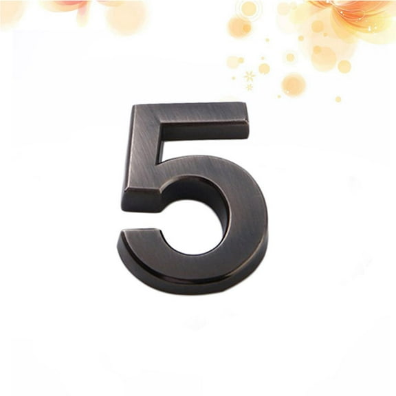 FUEENIRVA Number Sign For House Modern Design 1Set Black Plastic