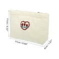 thumbnail image 2 of 1 Pc Bolsa de Maquillaje en Forma de Corazón para Mujeres, Duradera, Ideal para Vacaciones, Camping, Gimnasio y Viajes, Color Beige y Rojo, Poliéster, 2 of 3