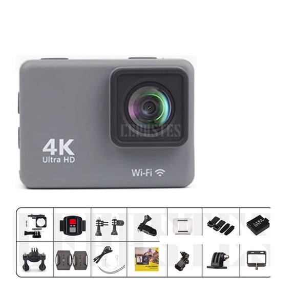 4K/60FPS Anti-shake Action Camera With Remote Control Screen Waterproof Sport Camera Drive Recorder