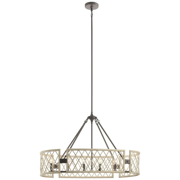 Kichler Lighting - Six Light Chandelier - Chandelier Oval Pendant - Rustic