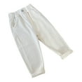thumbnail image 2 of Miluxas Boys School Uniform Twill Pants , Flat Front & Elasticized Waistband With Faux Button, 2 of 4