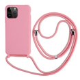 thumbnail image 3 of Funda de teléfono de silicona con correa cruzada y cordón para iPhone 16, 15, 14, 13, 12 Mini, 11 Pro Max Plus, carcasa trasera de TPU suave de color caramelo, 3 of 5