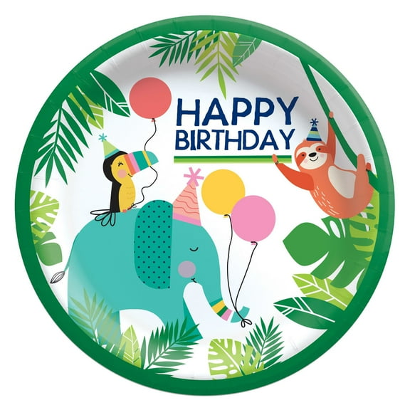 Jungle Birthday Small Paper Plates (8ct)