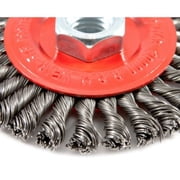 Forney Industries Wire Wheel, Stringer Bead, 4 in x .020 in x 5/8 in-11 Arbor