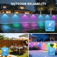 thumbnail image 4 of 50FT Low Voltage RGB Color Changing Fence Lights, Triangle LED String Lights, Waterproof for Party Gathering Patio Barbecue Outdoor Activities, 4 of 7