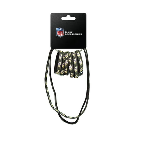 NFL Baltimore Ravens Hair Accessory 6-Elastic Ponytail Bands and 2-Elastic He...