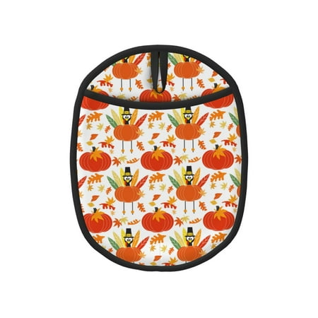

Tebeau Happy Thanksgiving Day1 Print Silicone Pot Holders Multi-Purpose Hot Pads for Kitchen Trivets Potholders Oven Mitts for Baking Cooking Hot Dishes Pans Heat Resistant