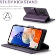 thumbnail image 4 of Wallet Case for iPhone 16 Pro Max, RFID Blocking Credit Card Holder, PU Leather Folio Flip Kickstand Protective Shockproof Cover pro Max (Purple, - 6.9''), 4 of 5