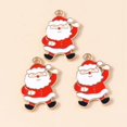 thumbnail image 4 of 10 Uds. De dijes de Navidad rojos esmaltados, muñeco de nieve, sombrero de Papá Noel, pingüino, hombre de jengibre, joyería DIY, pendientes, collar, colgantes, 4 of 4
