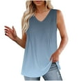 thumbnail image 2 of Giftesty Tank Tops for Women Fashion Women's Spring/Summer Solid Color Casual V-Neck Sleeveless Top Tank Top, 2 of 6