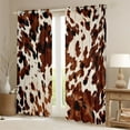 thumbnail image 2 of Feelyou Brown Cow Print Curtains Pack of 2 (42x84 Each) for Teens, Rustic Farmhouse Curtains Blackout, Modern Fashion Style Bedroom Curtains, Curtains and Drapes Decor, 2 of 6