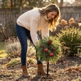 thumbnail image 6 of Uv Resistant Artificial Poinsettia Yard Stake, Realistic Christmas Floral Stake with Frosted Branches, Pine Cones and Berries, for Outdoor Garden and Indoor Tabletop Holiday Decor, 6 of 7