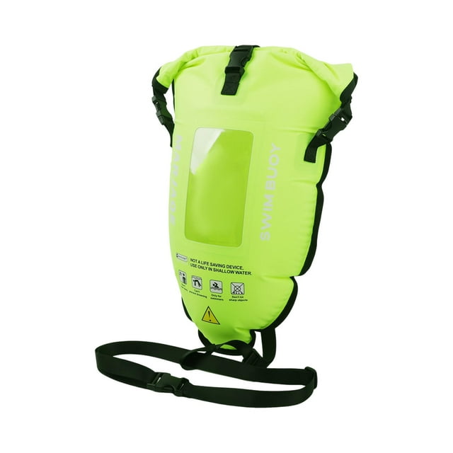 Bolsa de natación flotante impermeable de alta visibilidad de 30 l para nadadores. Verde