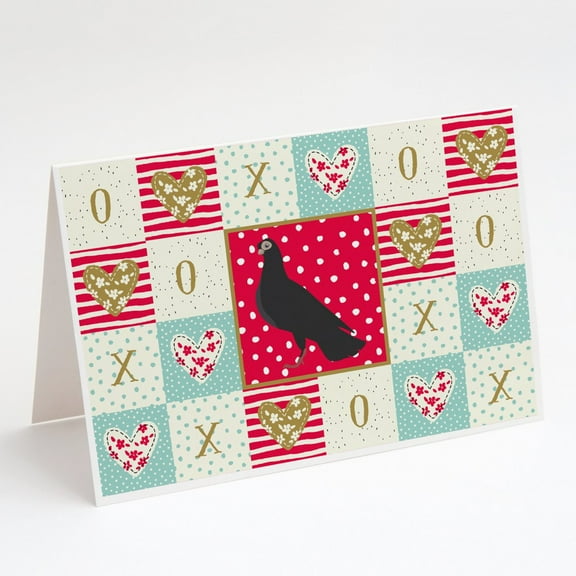 Budapest Highflyer Pigeon Love Greeting Cards and Envelopes Pack of 8