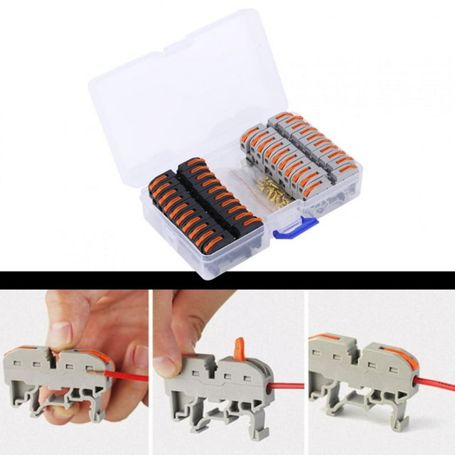 Director de Cablado, Director de Conexión, PCT-211 DIN Rail Universal 250V 32A Para Controles Eléctricos Suministros de Alimentación 20 PCS Iluminación