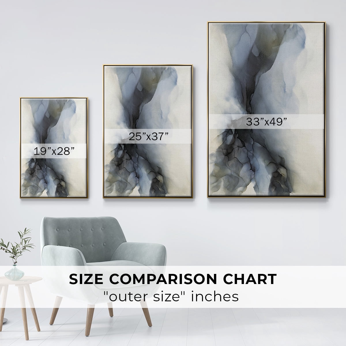 Low Tide Framed Premium Gallery Wrapped Canvas - Ready to Hang - 27 x 41 - Gold Floating Frame
