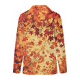 thumbnail image 6 of Bibifish Womens Tops Collared Half Zip Maple Leaf Print Long Sleeve Tees Athletic Active Lightweight Shirts, 6 of 6