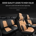 thumbnail image 2 of 5PCS Car Seat Covers for Honda 98% Car Models Waterproof Anti-slip Artificial Leather Car Seat Cushions,Car Interior Protector,Easy to Install（Luxury,Black/Orange）, 2 of 6
