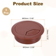 thumbnail image 2 of 5 Pack 53mm (2.09 Inch) Desk Grommet, Plastic Cable Hole Cover, Wire Cord Cable Organizer, Brown, 2 of 6