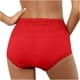 thumbnail image 4 of Ropa interior de cintura media para mujer de hoksml, bragas menstruales de satén con encaje, bragas de algodón elásticas sexys para moldear el período. Liquidación., 4 of 5