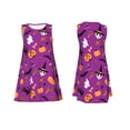 thumbnail image 3 of Bixox Robe Sans Manches Imprimée Halloween2 pour Femmes avec Poches, Robe Décontractée Longueur Genou pour l'Été-Moyen, 3 of 7