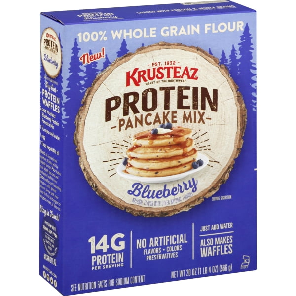 Krusteaz Pancake Mix Protein Blueberry, Box