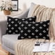 thumbnail image 1 of A set of 2 decorative pillowcases, diamond jacquard pillowcases, sofa soft rectangular cushion covers, bedroom and living room, 12x20 inches, black, 1 of 4