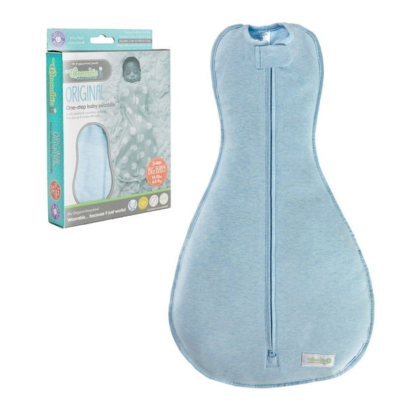 Woombie Original Baby Swaddling Blanket - Soothing, cotton Baby Swaddle - Wearable Baby Blanket, Dream On, 14-19 lbs