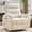 Beige, variant on BaseBeauty 26" Rocker Recliner, Oversized Swivel Rocker Recliner, Nursery Glider Recliner with Overstuffed Armrest, Chenille Camel