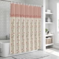 thumbnail image 5 of Spring Pink Floral Shower Curtain Set - Standard 72" x 72" Washable Bathtub Curtain with 12 Hooks, Vintage Farmhouse Flowers Art Waterproof Fabric Stall Shower Curtains for Bathroom/Bathtub Décor, 5 of 6